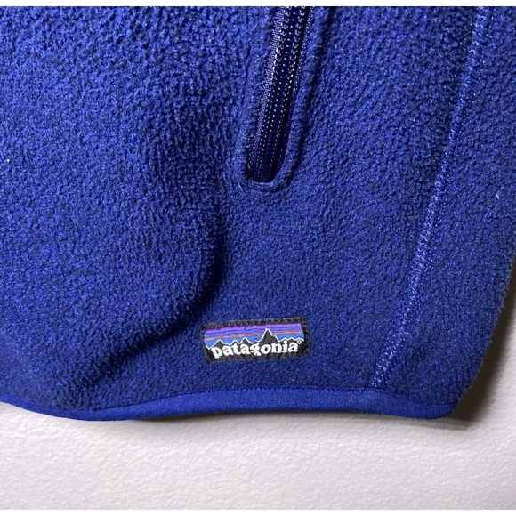 Patagonia Synchilla Vest Men's Large Blue Fleece Full‎ Zip Outdoors Hiking Gorp - Picture 3 of 9